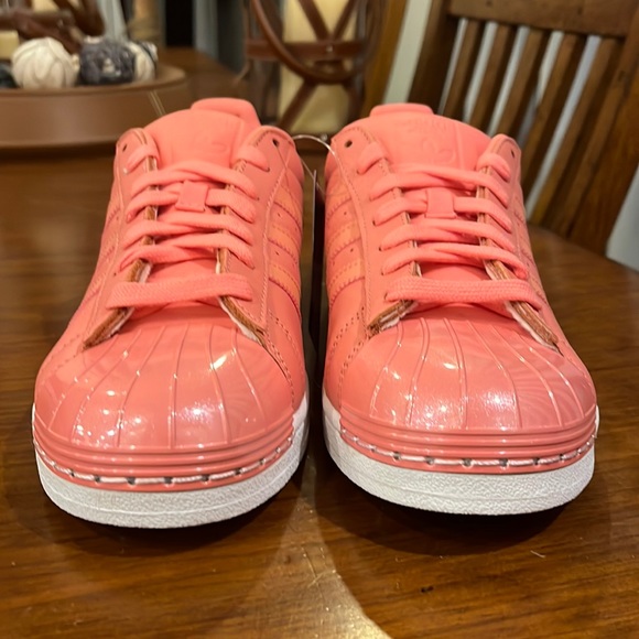 Adidas Superstar Metal Toe W Shoes Sneakers new Rose BY9750 Women’s Size 8 - Picture 7 of 16